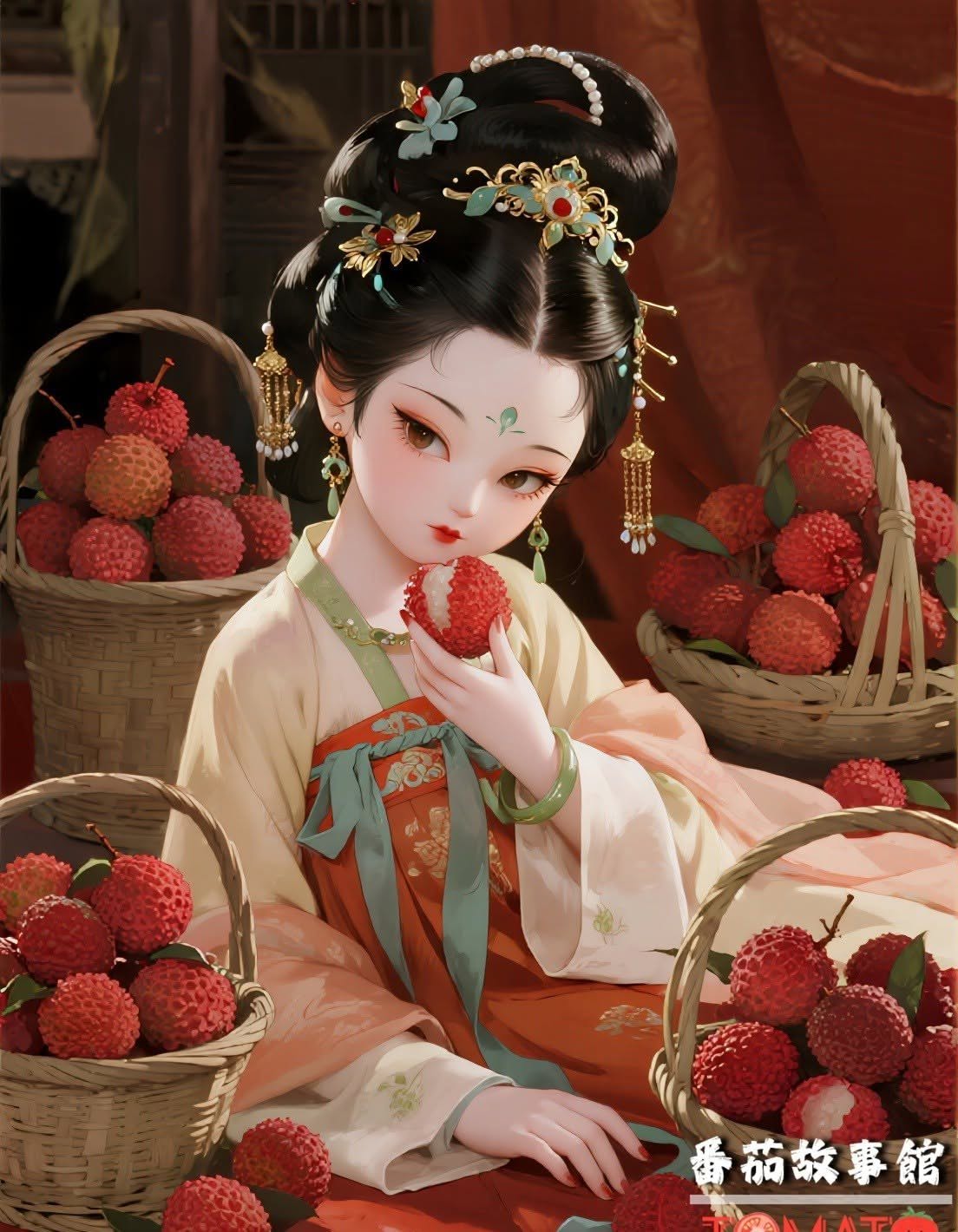 Ba Giỏ Vải Thiều Vả Mặt Cả Tô Gia